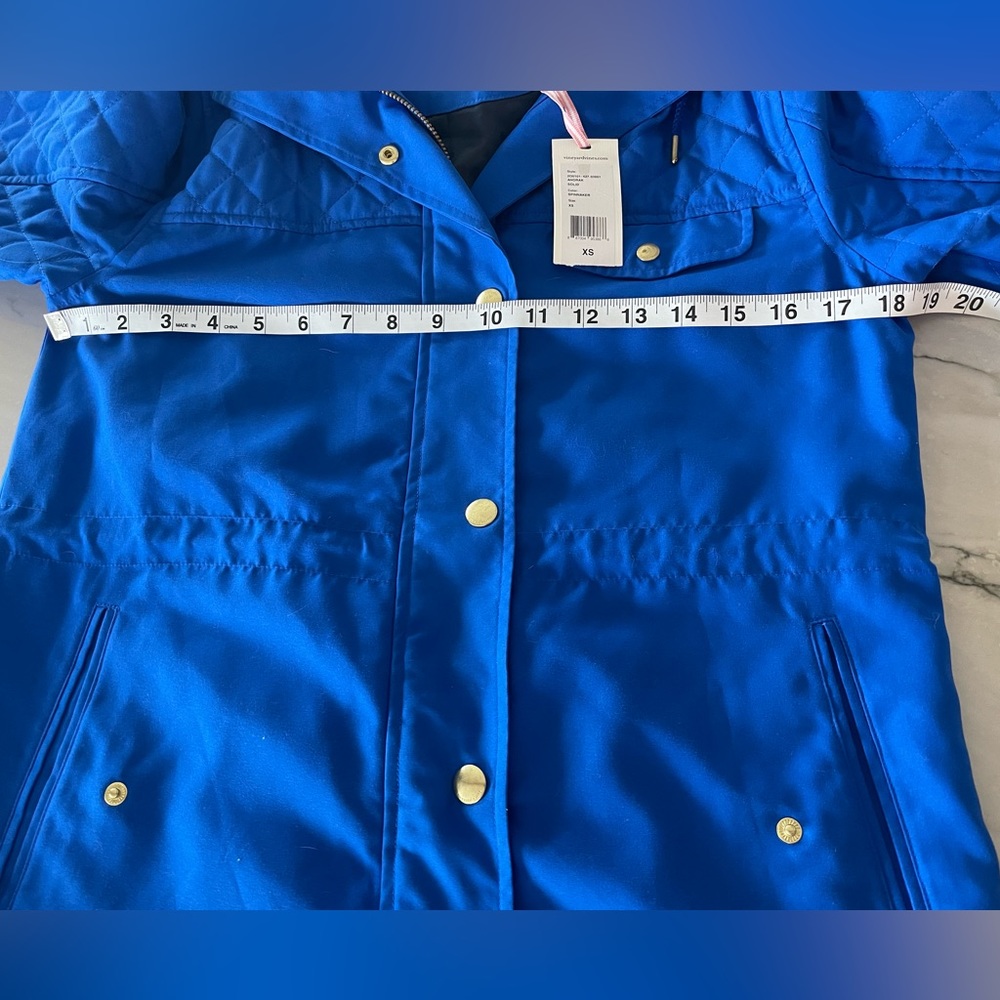Women’s VINEYARD VINES Long Full Zip Anorak Solid Spinnaker Blue-Size XS. - Picture 9 of 9